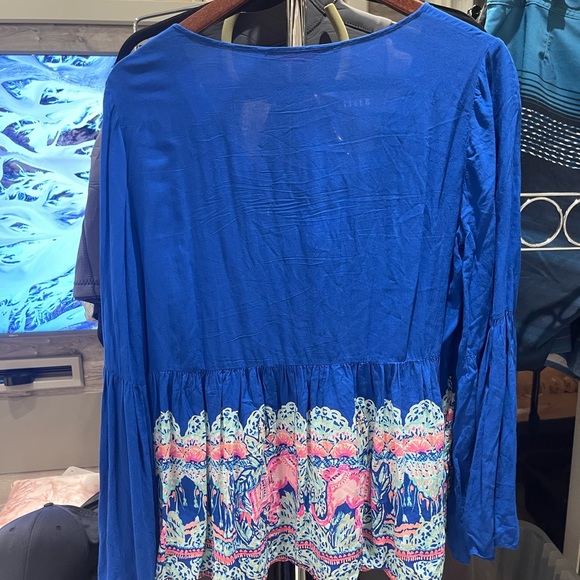 Lily Pulitzer Kahli peasant top EUC size M - Picture 3 of 6